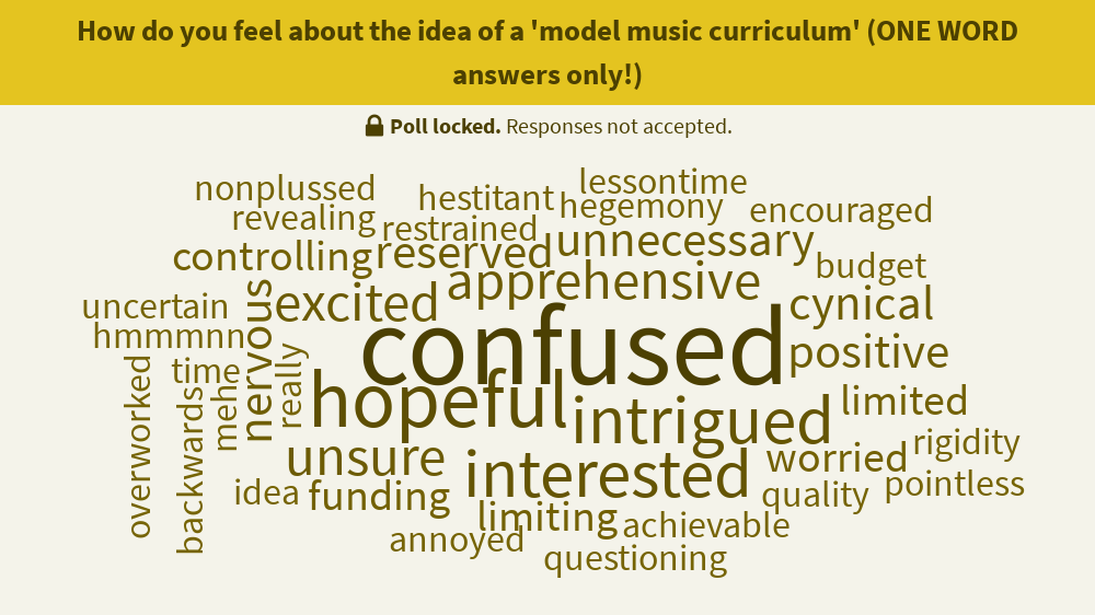 Teachers’ Views on the Model Music Curriculum