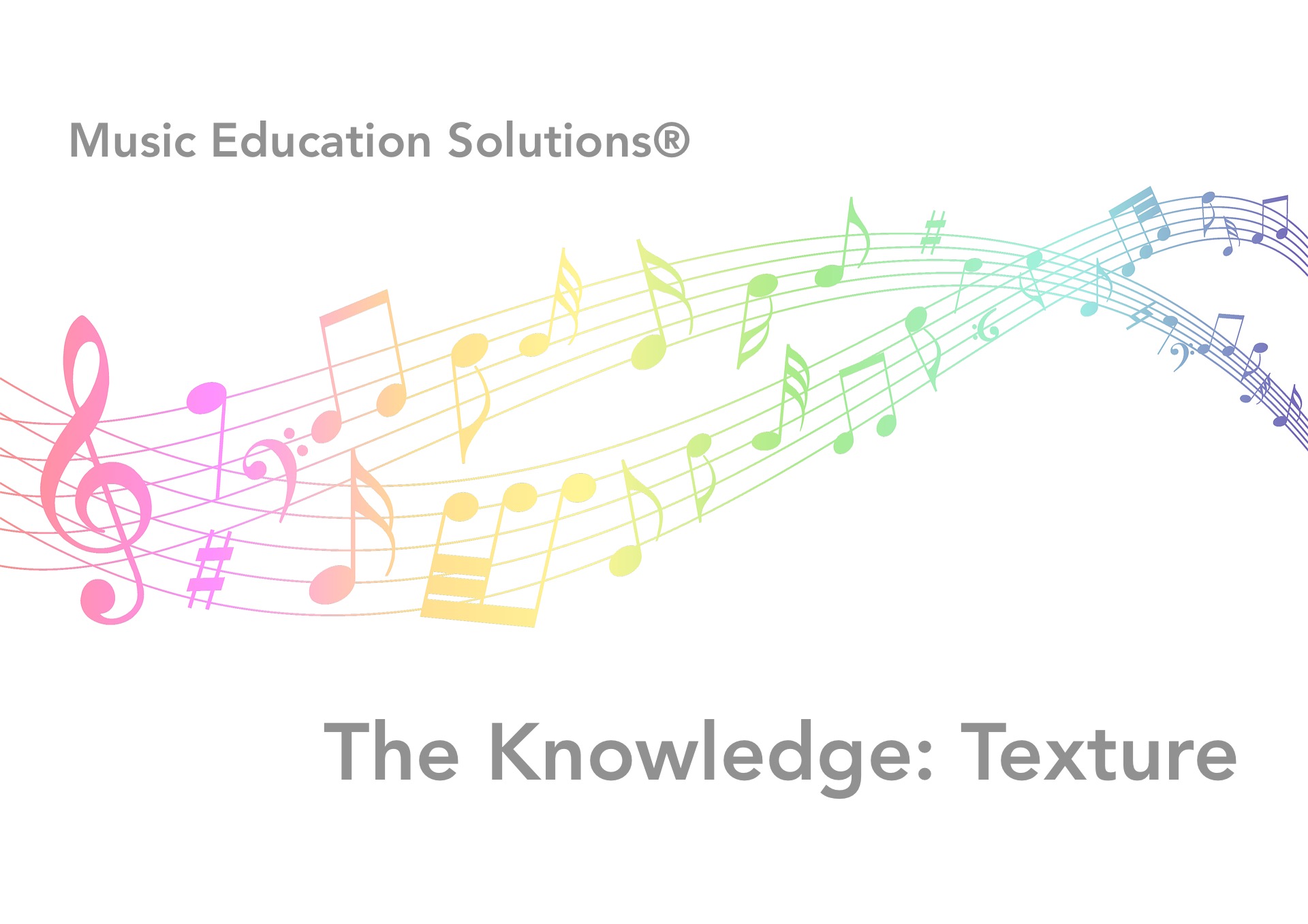 The Knowledge Texture Vocabulary Music Education